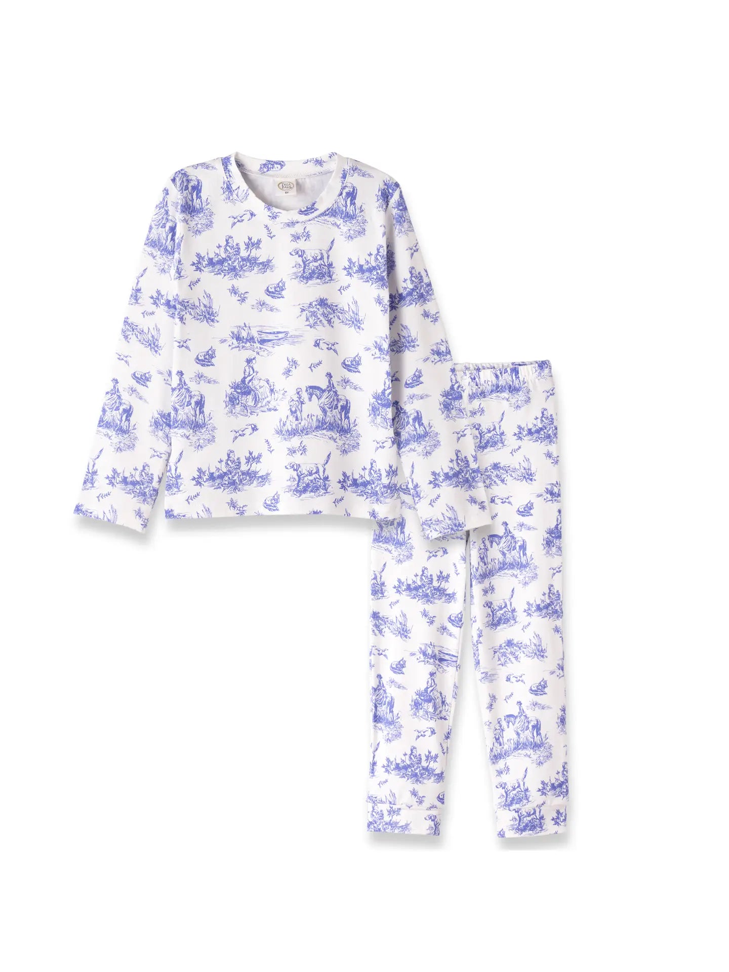 Blue Toile Pajama Set