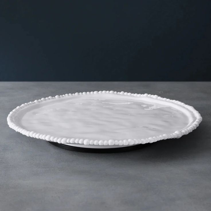 White Beaded Melamine Lazy Susan